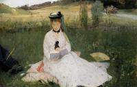 Morisot, Berthe - Reading with Green Umbrella